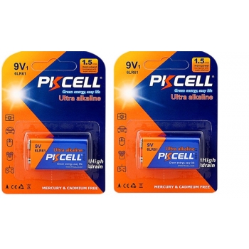 PKCELL-ถ่านไฟฉาย-2แพค-LR61-9V